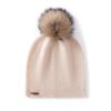 Cashmere women's knitted fox hairball hat fashion casual bag head ear protection windproof solid color thermal hat