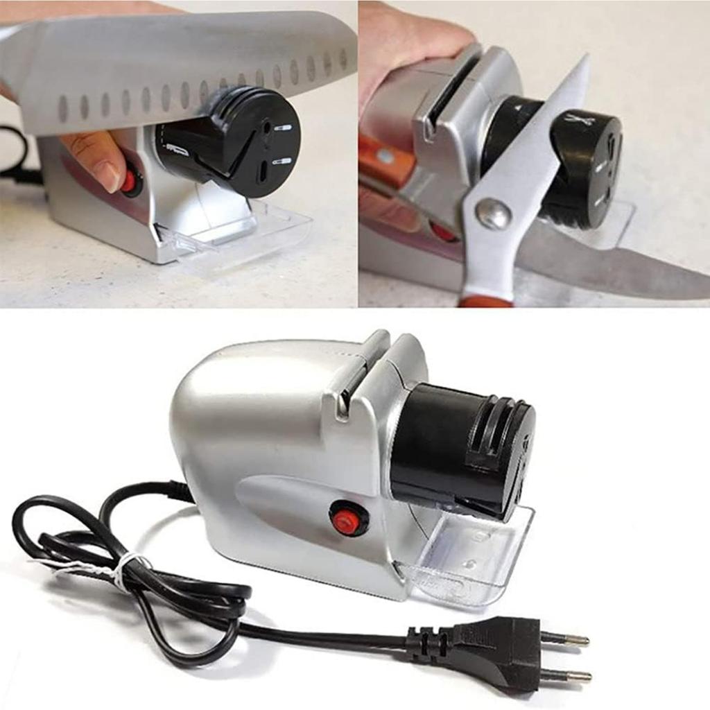 Affilacoltelli da Cucina, Affilacoltelli Elettrico, Può Regolare l'Angolo delle Fessure di Affilatura per Forbici, Base Antiscivolo, Per Ogni Coltello da Chef
