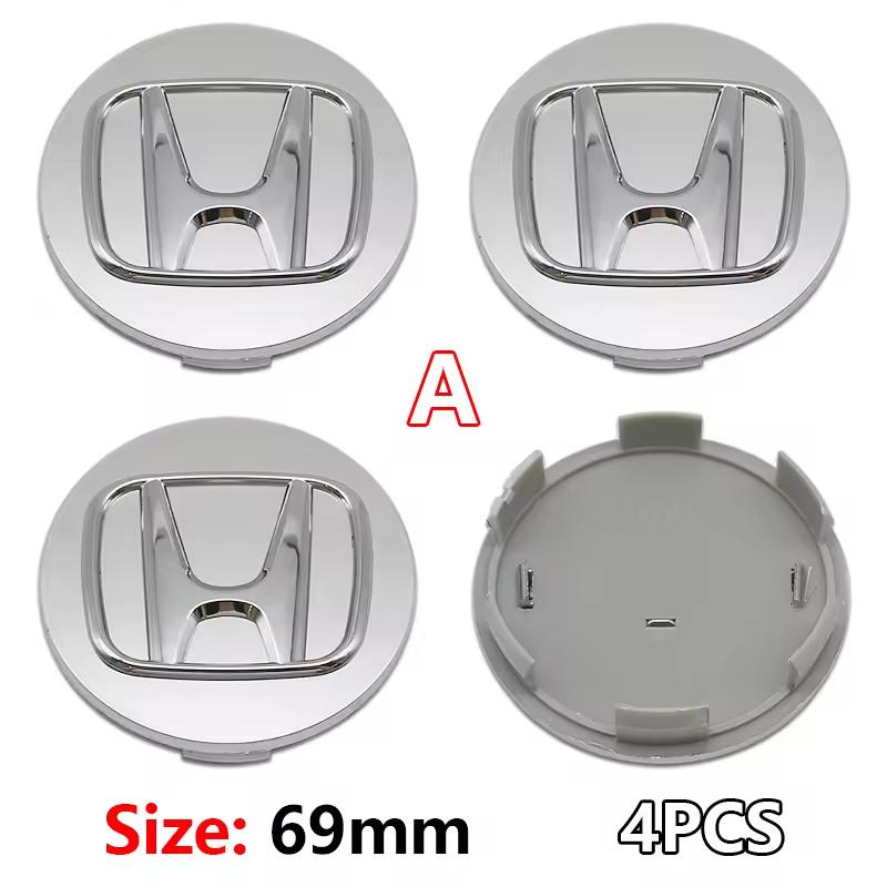 4Pcs/set 69mm 58mm Car Wheel Center Hub Caps Rims Cover Logo For Honda Civic Accord Fit CRV Jazz Odyssey Insight Legend HRV