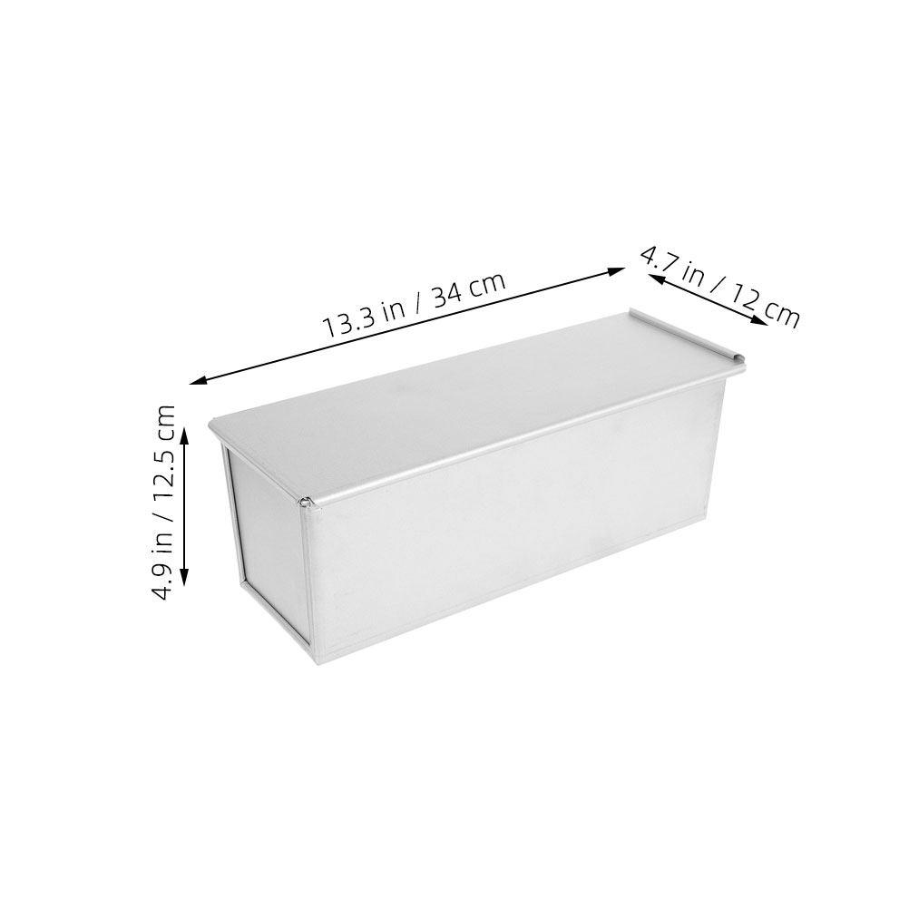 Loaf Tin Aluminum Alloy Non-Stick Bread Toast Mold with Slide Cover Baking Pan Household Loaf Pan for Bread Cake