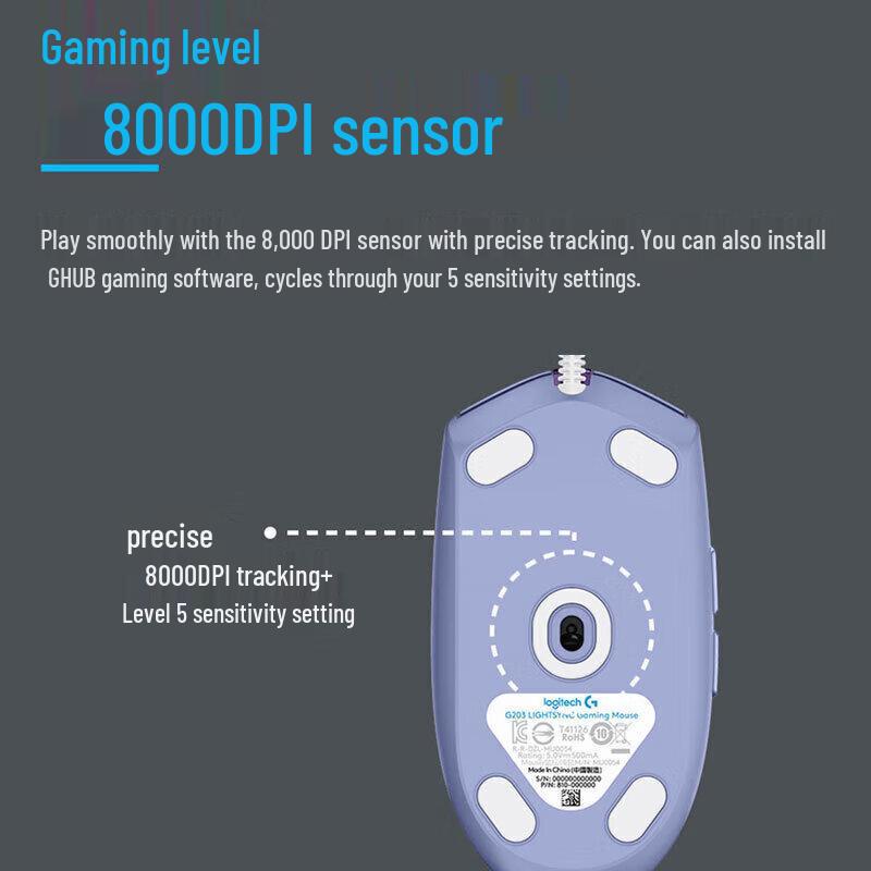Logitech G102 LIGHTSYNC Wired Gaming Mouse