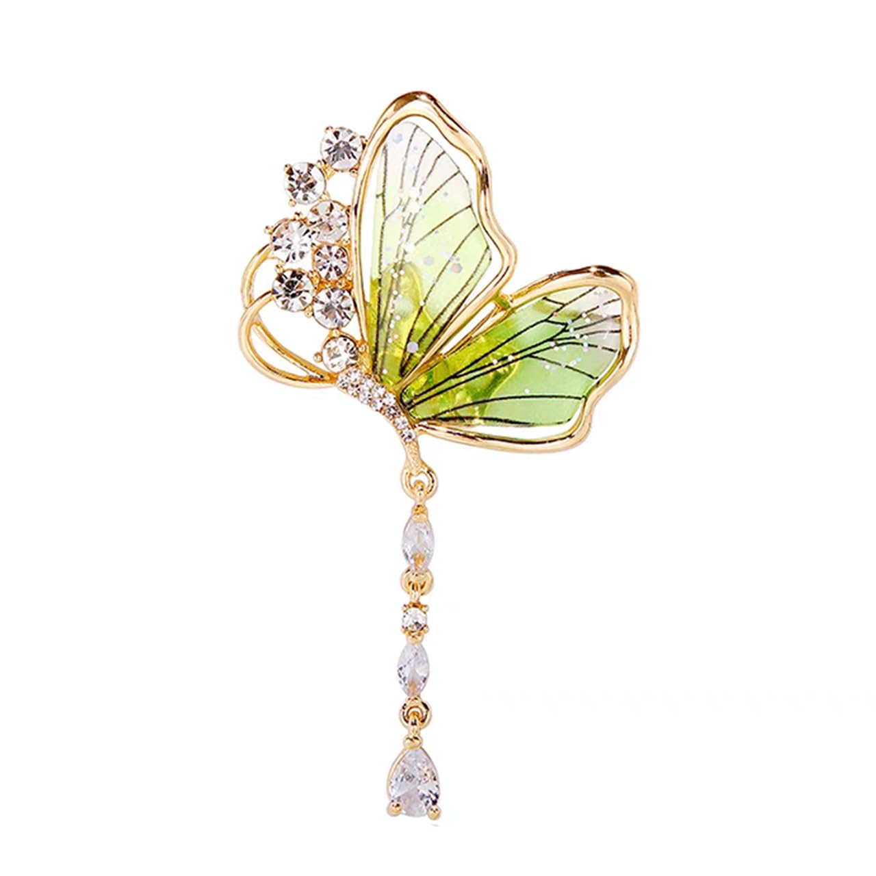 

Брошка-метелик Bon Брошка Аксесуари Цирконієві прикраси Елегантна церемонія Весна Літо Тварини Комахи Подарунок студенту День народження Подія Жіноча Чоловіча зелений