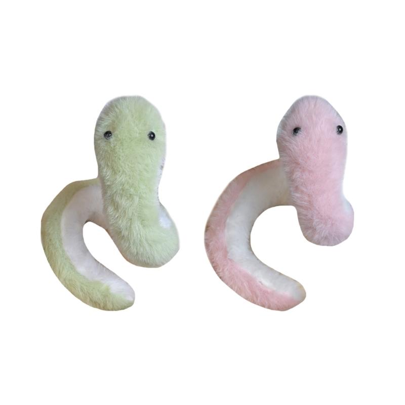 Snake Year Mascots Plushie Stuffed Animal Plush Toy Zodiacs Snake Plush Dolls Little Snake Ornament for Home Decorations