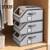 Baseball Cap Storage Hat Box, Stackable Space-Saving Design, with Zipper Closure Organizer, Box Dustproof Clear Window Container, for Men Women