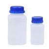 2 Piezas 250/500/800ml Blanco Plástico HDPE Vacío Cuadrado Botella Botella de Reactivo Laboratorio Muestras Frascos Antirrobo Azul Tapa de Rosca