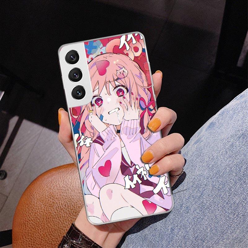Cute Anime Girl INS Phone Case For Samsung Galaxy S24 S25 Edge S26 Ultra S23 S22 S21 Plus S20 FE + Personalized Print Cover Gala