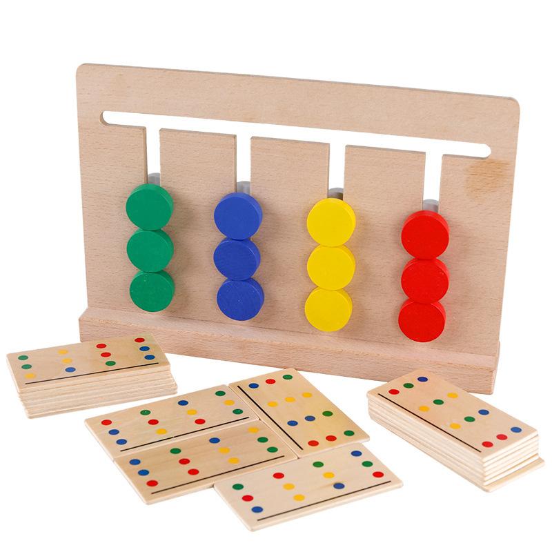 Four-Color Game Early Education Logical Thinking Training Enlightenment Teaching Aids Intellectual Development Multi-Functional Educational Toys