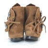 Minnetonka Leder Fransen Kurzstiefel Braun 7 24.0(GEBRAUCHT)