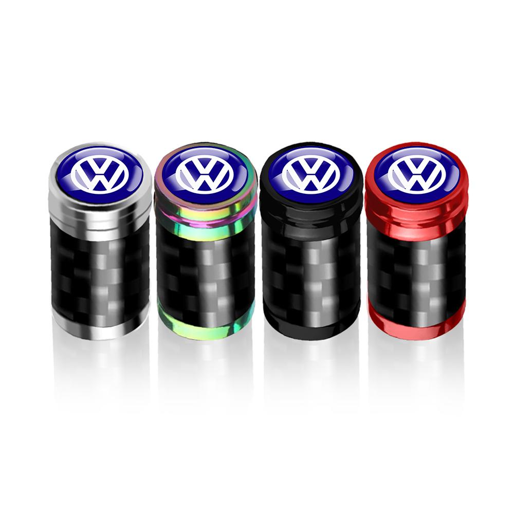 MPSGW1 Car Accessories Carbon Fiber Wheel Tire Valve Caps Stem Case for Volkswagen Golf Tiguan Jetta GTI Bora VW R Polo Passat Rline