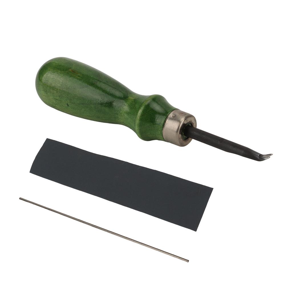 Läderkantfasare med Trähandtag Fasning Bevelning Skärverktyg för DIY Läderhantverk