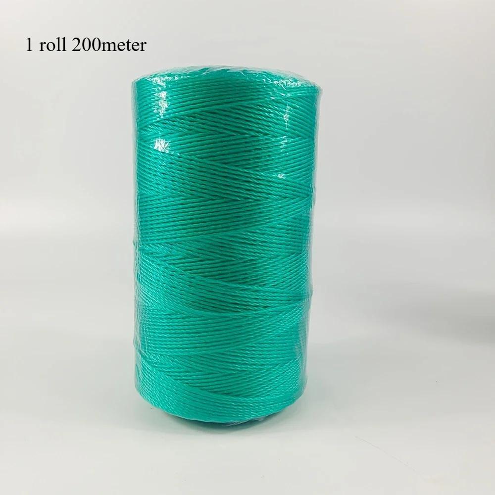 1roll of 200 Meters Reen Gardening Twine Multi-Purpose Binding Cord with Reinforced Braiding Technology