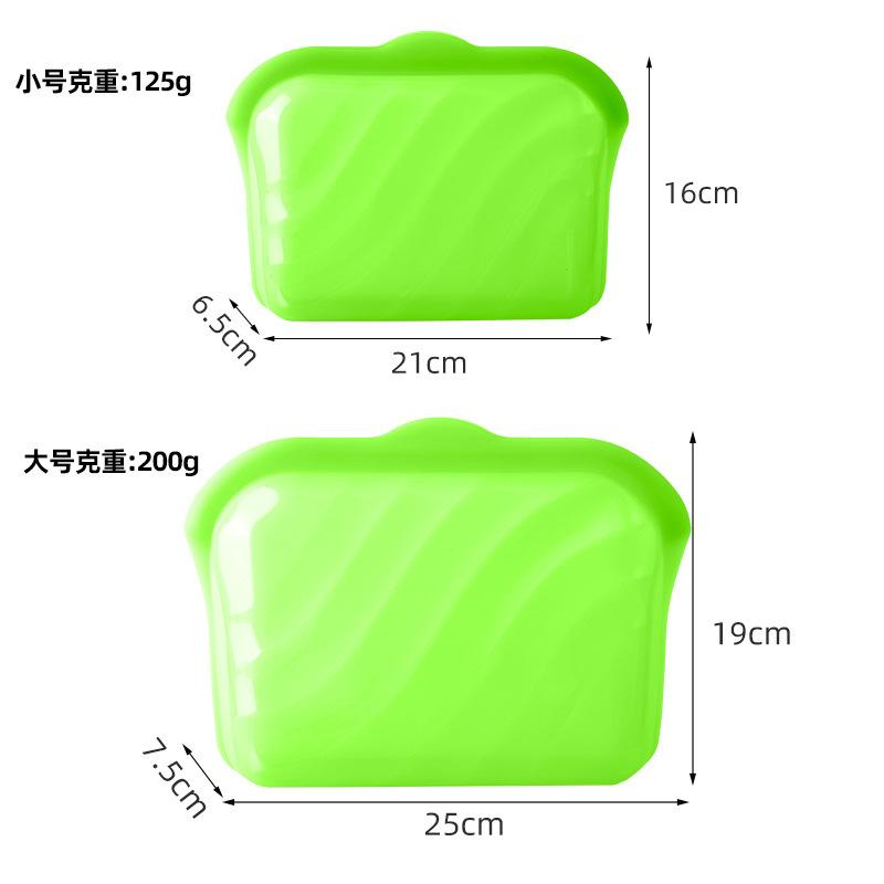 

Food Grade Silicone Storage Bags, Reusable Leakproof Seal Bag for Camping & Kitchen Small