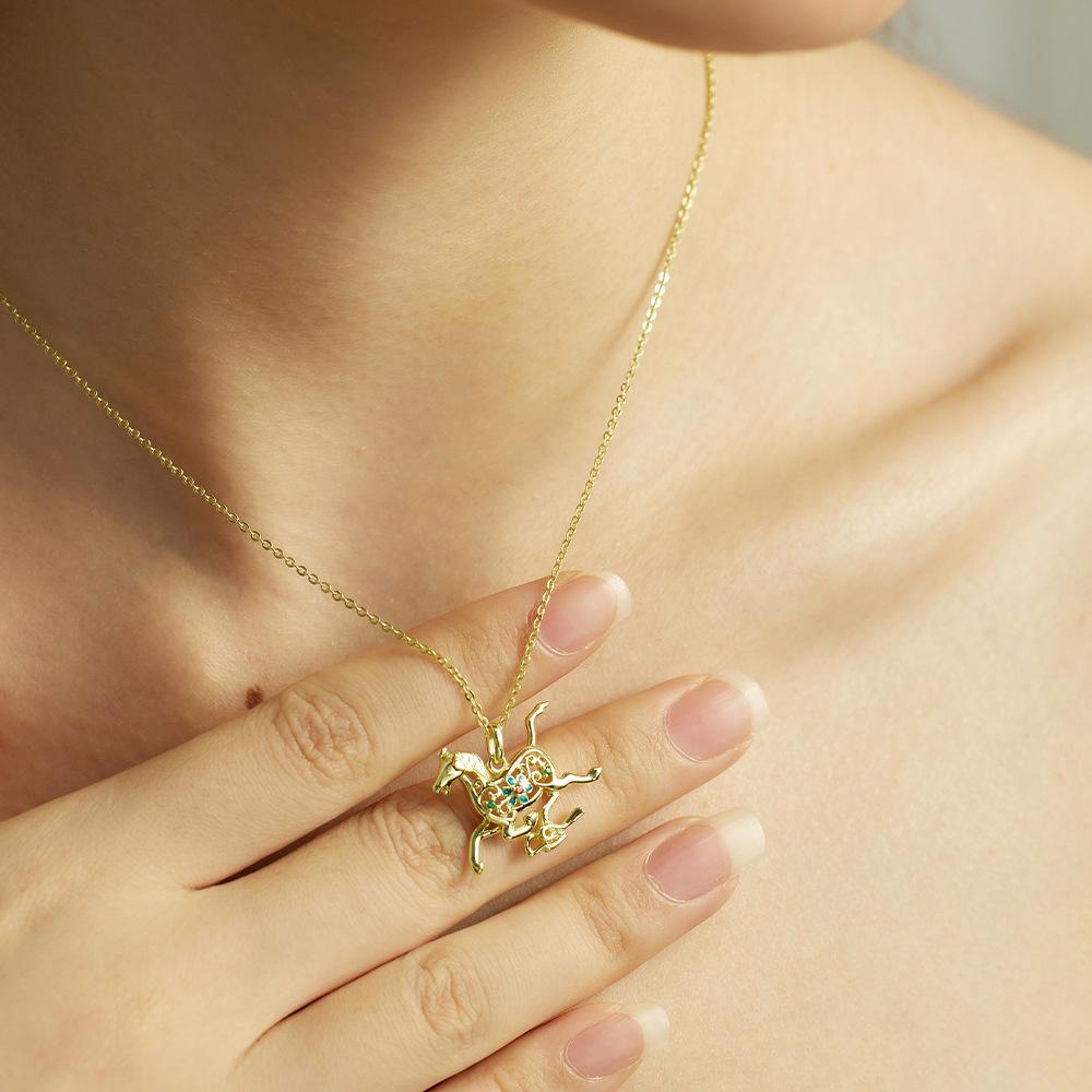 

Ma Ta Feiyan S925 sterling silver necklace women s niche collarbone chain silver jewelry versatile fashion jewelry золотий
