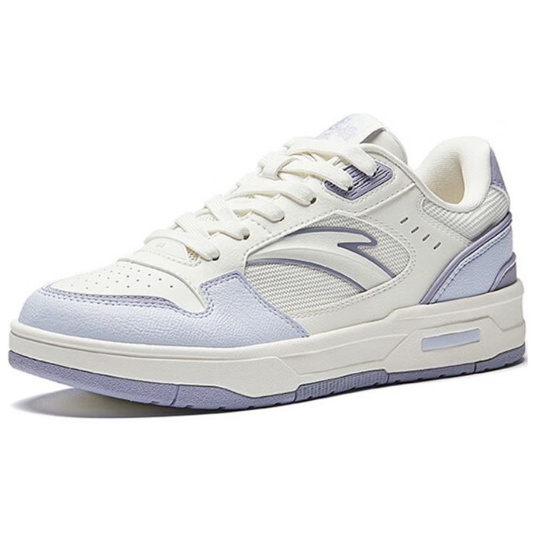 Anta Flame 1.0 Versatile Comfortable Trendy Breathable Lightweight Increased Height Low-Top Sneakers Women sneakers White Purple 122528091-8