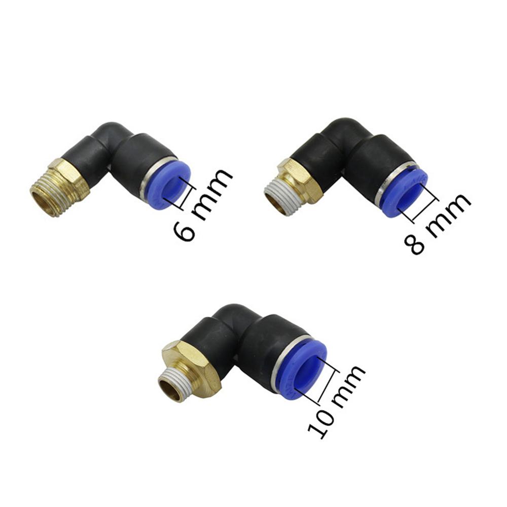 1/8" 1/4" 3/8" 1/2" External Thread Elbow Quick Connector 10mm 8mm 6mm Pipe Connection Interface Garden Irrigation Connectors