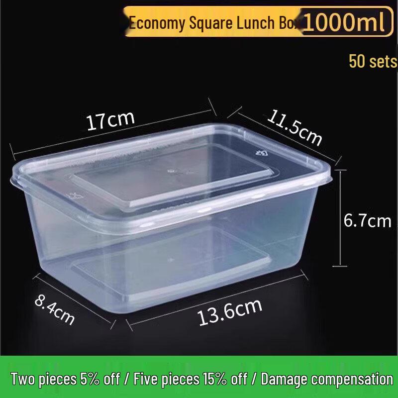 ZISIZ Disposable Food Container with Lid