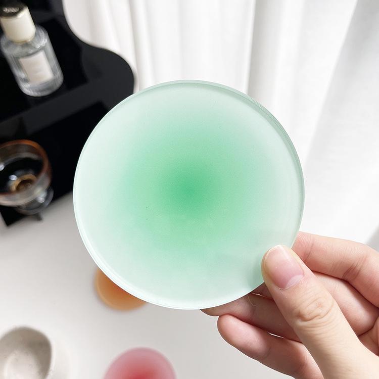 Nordic Sunset Gradient Round Acrylic Coaster - Heat-Resistant Photography Prop Ornament