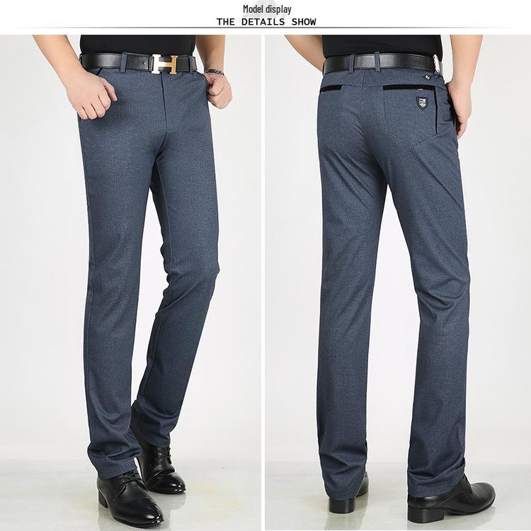 Men's Autumn Slim Fit Korean Style Black Business Casual Trousers