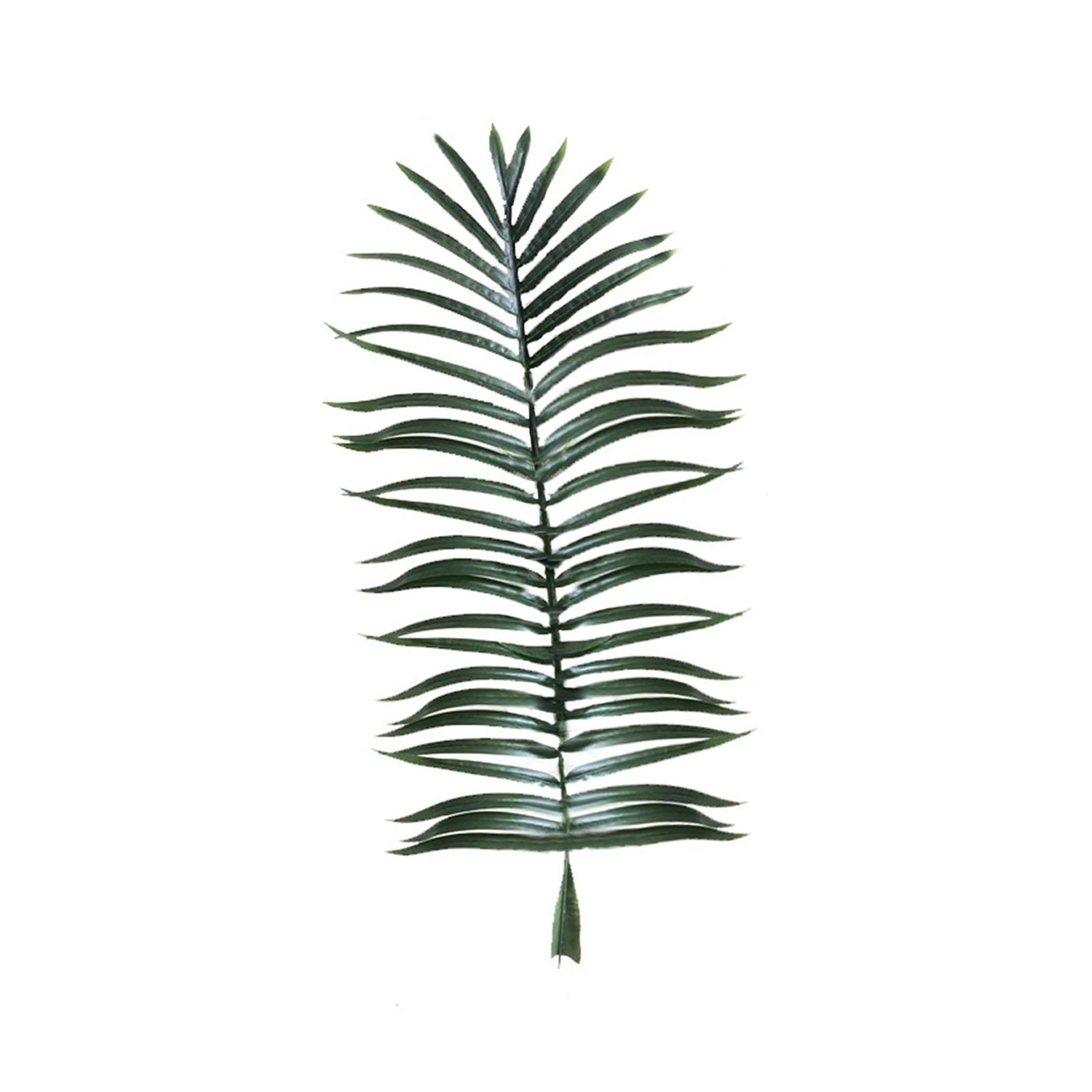 Fishine Dark/Green Artificial Palm Leaves Lifelike Tropical Faux Palm Fronds For Wedding Home Decoration 1.2M