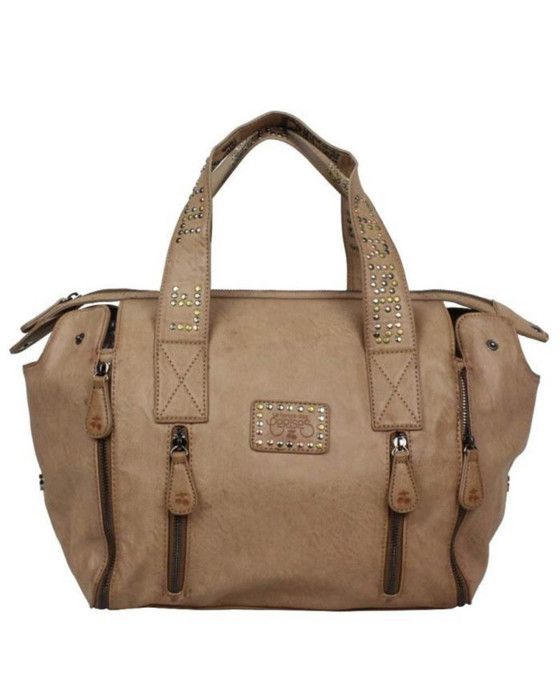 Sac à main - Le Temps des Cerises - Fresh 1 - Taupe - 33x26x17 cm - Synthétique