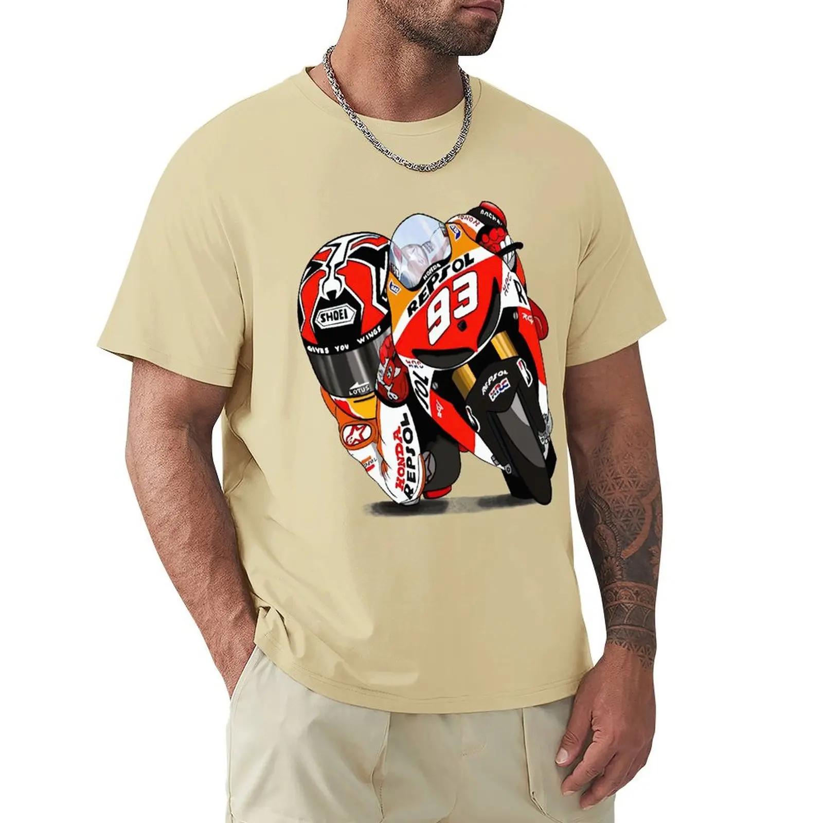 The best product for you Marc Signature 93 MOTO T-shirt Harajuku T-shirt met korte mouwen 100% katoen Grafische T-shirt Tops S
