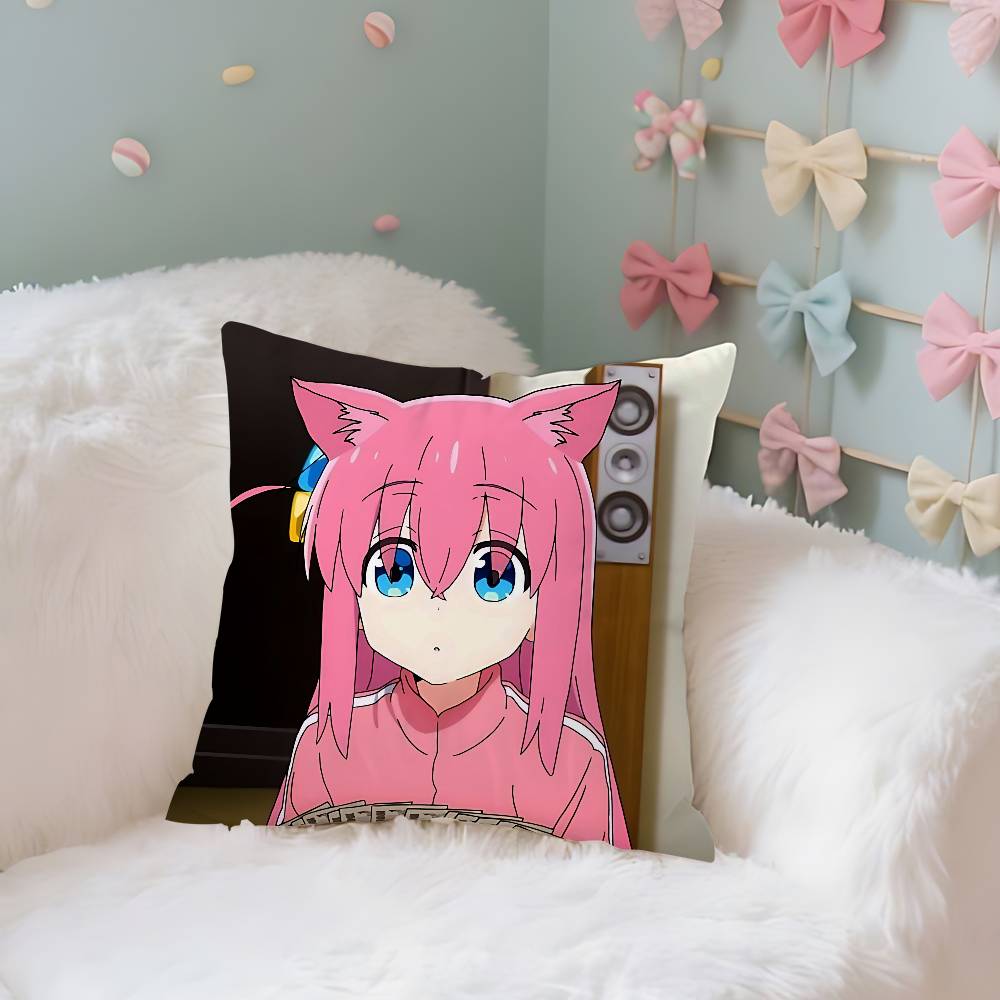 Cute Bbocchi The Rock BocchiS Kawaii Case Plush Fabric Soft Pillowcase Double Sided Print Cushion Cover Household Gifts