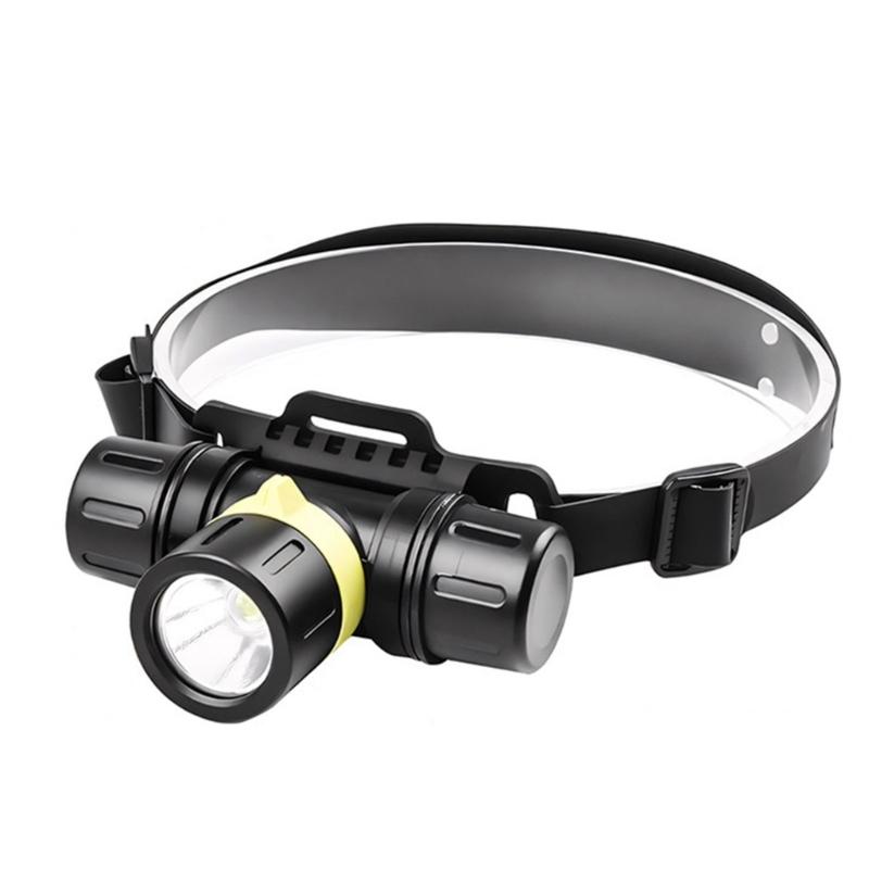 Underwater Diving Headlamp with Adjustable Head Mount, Aluminum Beam Light for Snorkeling, Night Fishing and Camping