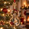 Gift for Music Lovers 2D Christmas Melody Hanging Ornament, Musical Theme Tree Decor, Festive Decoration Piano Treble Clef Violin Bell Note