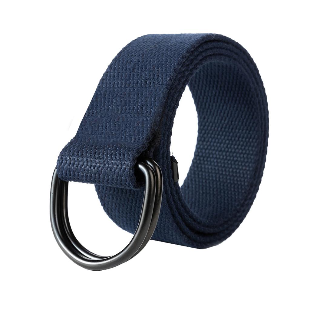 Men’s & Women’s Canvas Belt With Black D-ring Casual Belt Black Letter D Belt Buckle