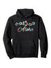Hawaiian Aloha Surfing Hoodie - Vibrant Hibiscus & Palm Tree Print
