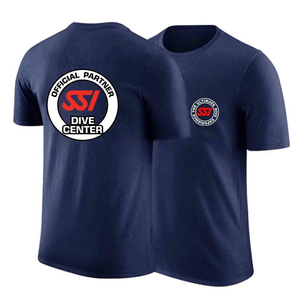 2022 Mergulho Mergulho SSI Unissex Novo Verão Estampa Quente Esportivos Manga Curta Gola Redonda Lazer Respirável Casuais Camisetas Tops