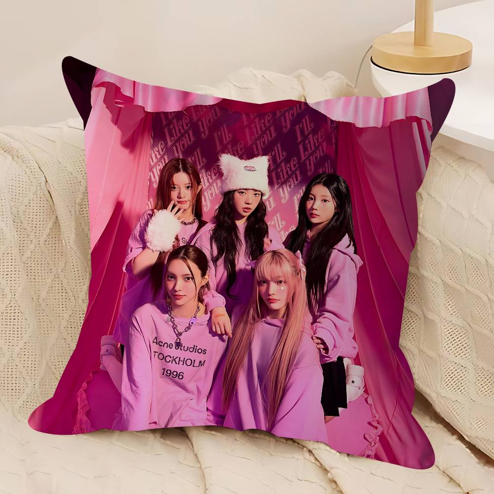 Kpop I-ILLIT Kuddfodral Dekorativ Kudde Soffa Heminredning Fodral Kuddfodral