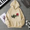 Women's Real Shot American Plant-printed Sweater Hooded Autumn and Winter New Men's and Women's Models