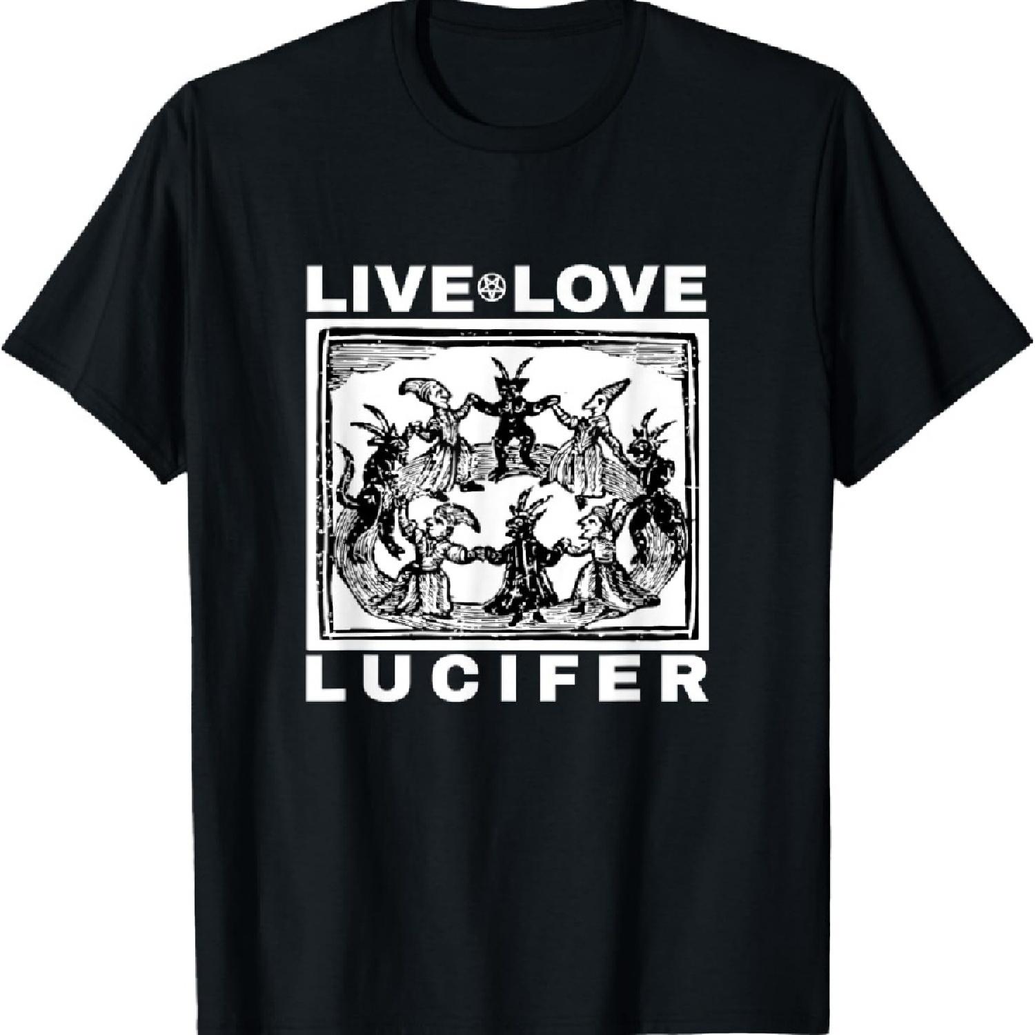 

Hail Satan Live Love Lucifer With Dancing Demons Original T-Shirt XXXXXL чорний
