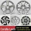 Roda de Aço 15" para Toyota Corolla com Pneu 16", Compatível com Levin Alumínio Motor Duplo