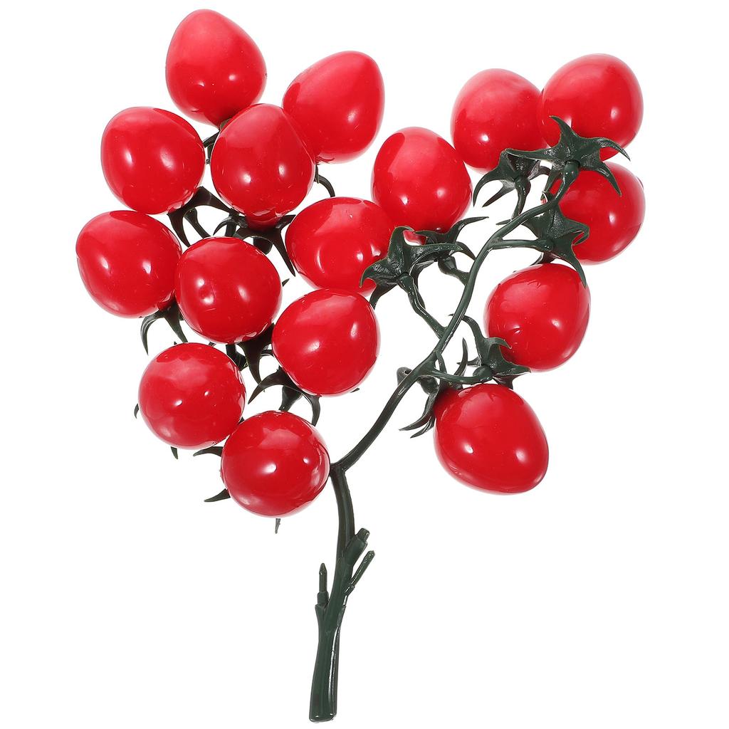 Plant Tomato Simulated Cherry Tomatoes Child Fruit Decor Artificial Pvc Realistic Plastic