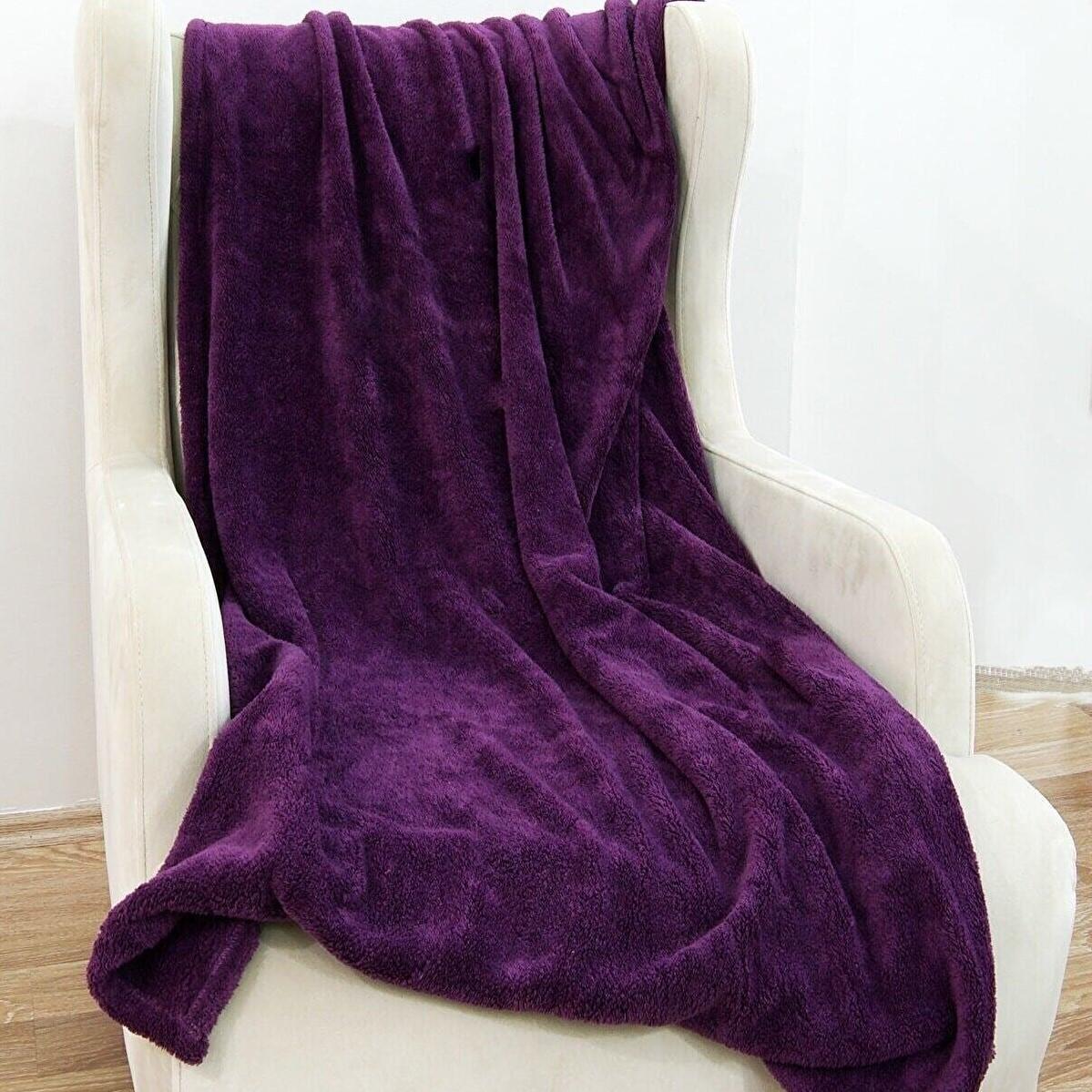 

Ковдра Wellsoft 170X230 Фіолетова Ковдра для телевізора Плюшева флісова ковдра Супер м’яка 170x230 фіолетовий