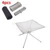 Fire Folding Portable Pit Mesh Bonfire Stand Holder Outdoor Camping Patio Garden