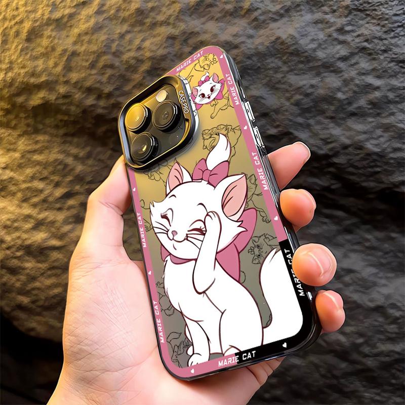 Lustige Marie Katze Handyhülle für Apple iPhone 16 15 Pro Max 13 14 Plus 12 11 Pro plus Matt