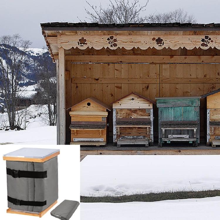 Beekeeping Winter Survival Insulated Thermal Blanket Cover Windproof Design 600D Tear Resistant Fabric Rain Snow Defense