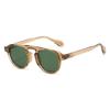 Retro Round Frame Gradient Sunglasses Women Men UV400 High Quality Rivet Design Versatile Sun Glasses