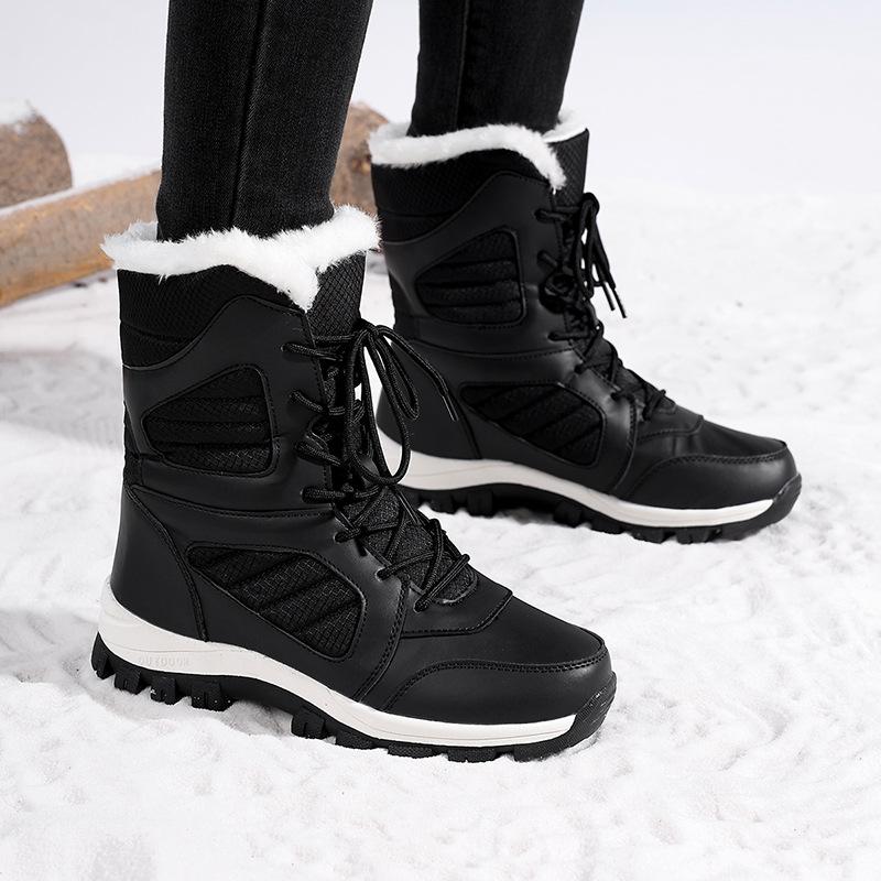 New Winter Cotton Shoes High-top Snow Boots Warm and Non-slip Boots Long Tube