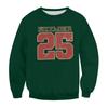 Christmas Print Loose Fit Round Neck Sweatshirt For Men