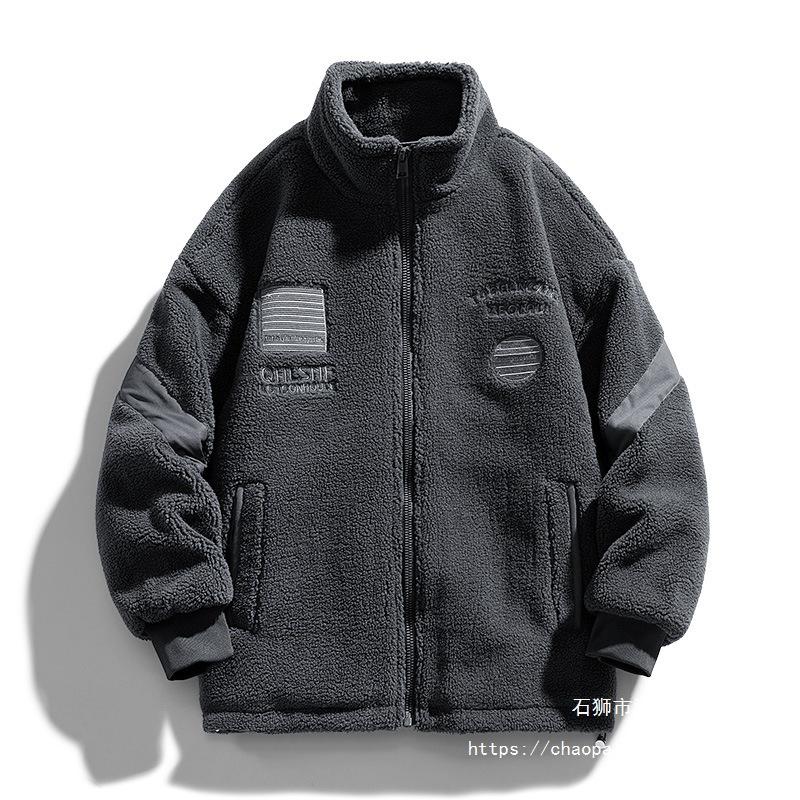 Japanese Trend Lamb Wool Cotton Clothes Winter New Austrian Velvet Thickened Cotton-padded Jacket Padded Couple Sweater