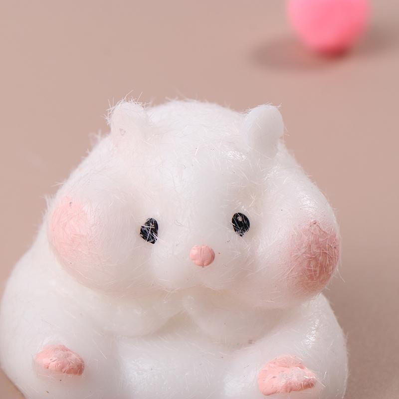 Super Soft Cute Q-Bullet Simulated Hamster  Toy Mini  Toys Kawaii Stress Relief Squeeze Toy Tpr Decompression Toy