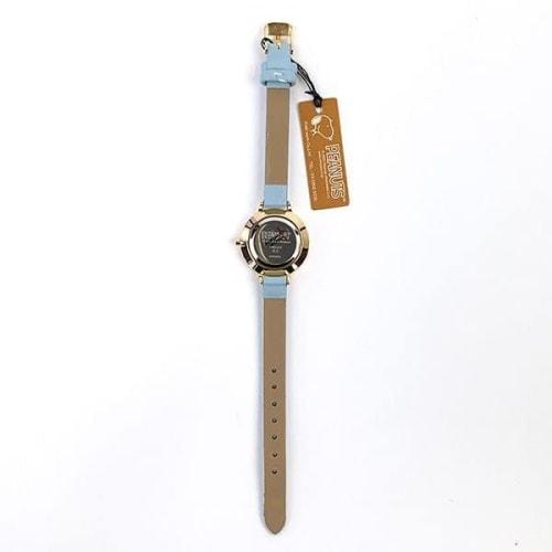 Fieldwork Women's Analog Watch with Snoopy Design, Leather Strap, Watercolor Illustration, Blue (PNT033-3)