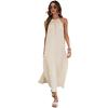 Sexy Backless Halter Dress European and American Sexy Big Backless Seaside Vacation Hanging Neck Dress Women