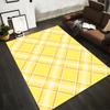 Yellow Plaid Pattern Carpet with Modern Geometric Design for Living Room Suitable for Use As an Anti-slip for Living Room Bedroom Sofas