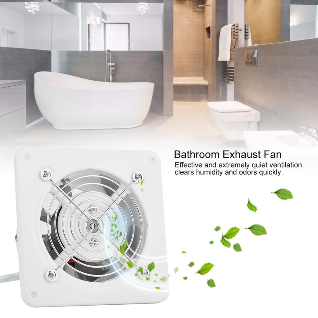4 Inch 25W Exhaust Fan Low Noise Wall Mounted Exhaust Fan Home Bathroom Kitchen Garage Vent Ventilation