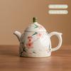 Teiera in Ceramica Cinese da 90ml Filtro a Sfera Fatto a Mano Teiera con Fiori di Pesco Infusore da Tè Bellezza Bollitore Set da Tè in Porcellana Articoli per il Tè